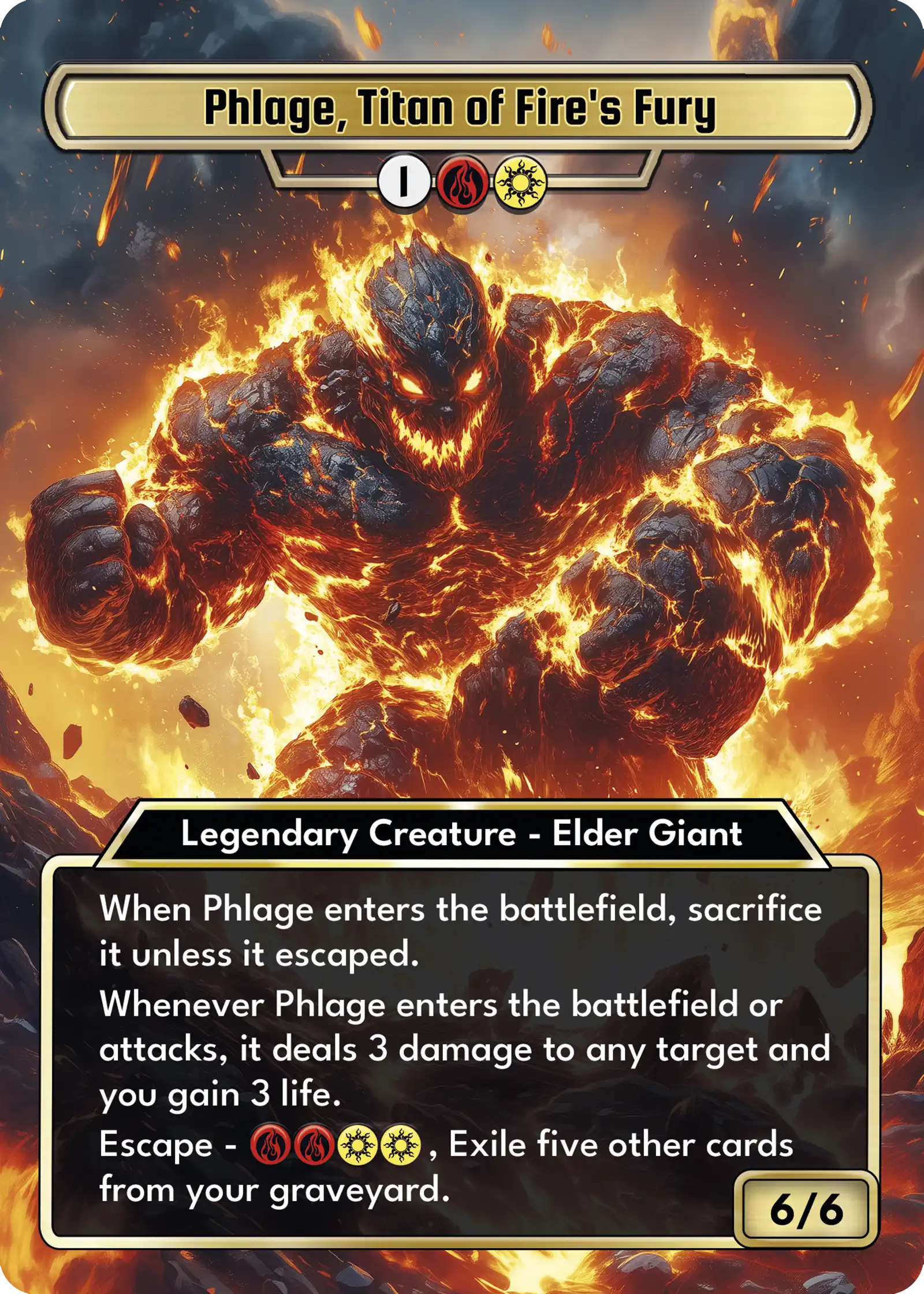 Phlage, Titan of Fire's Fury